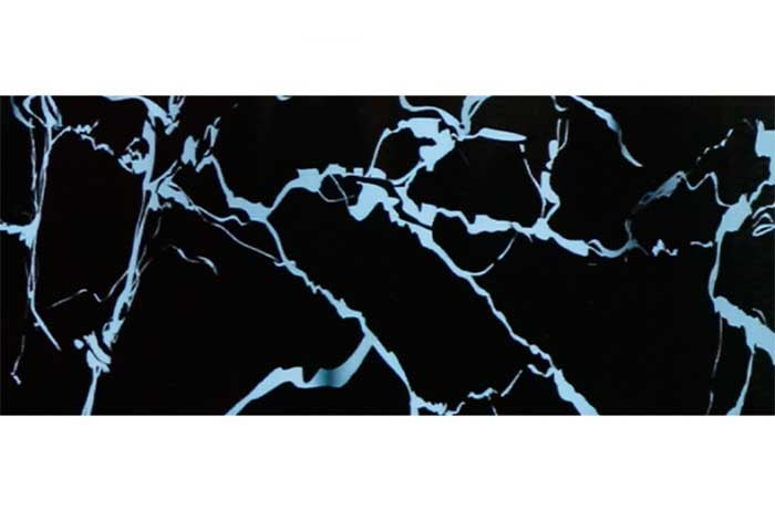 3 - Black & Blue Electric Marble Foil